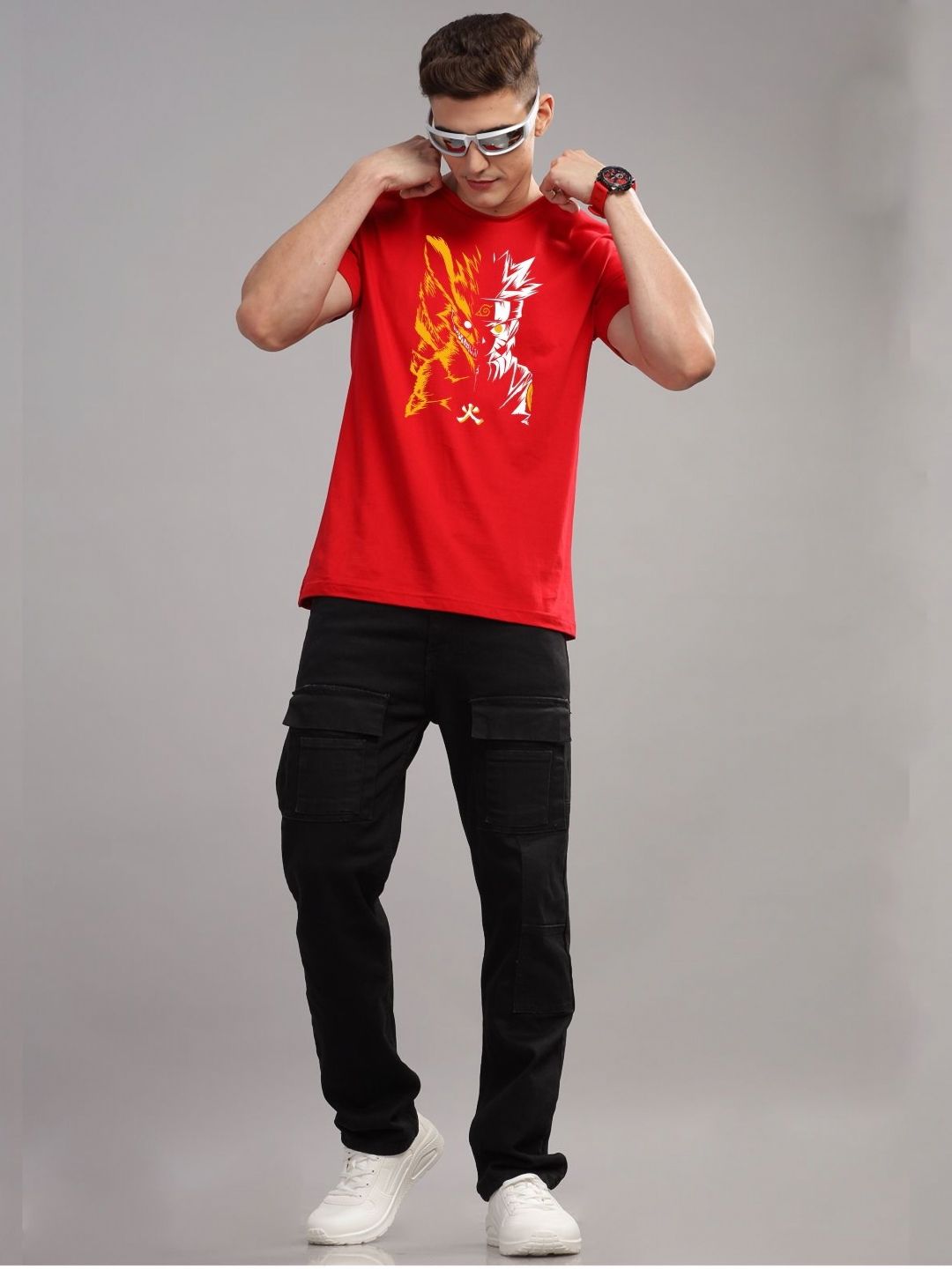 ADRO Men Typography Printed Applique T-shirt