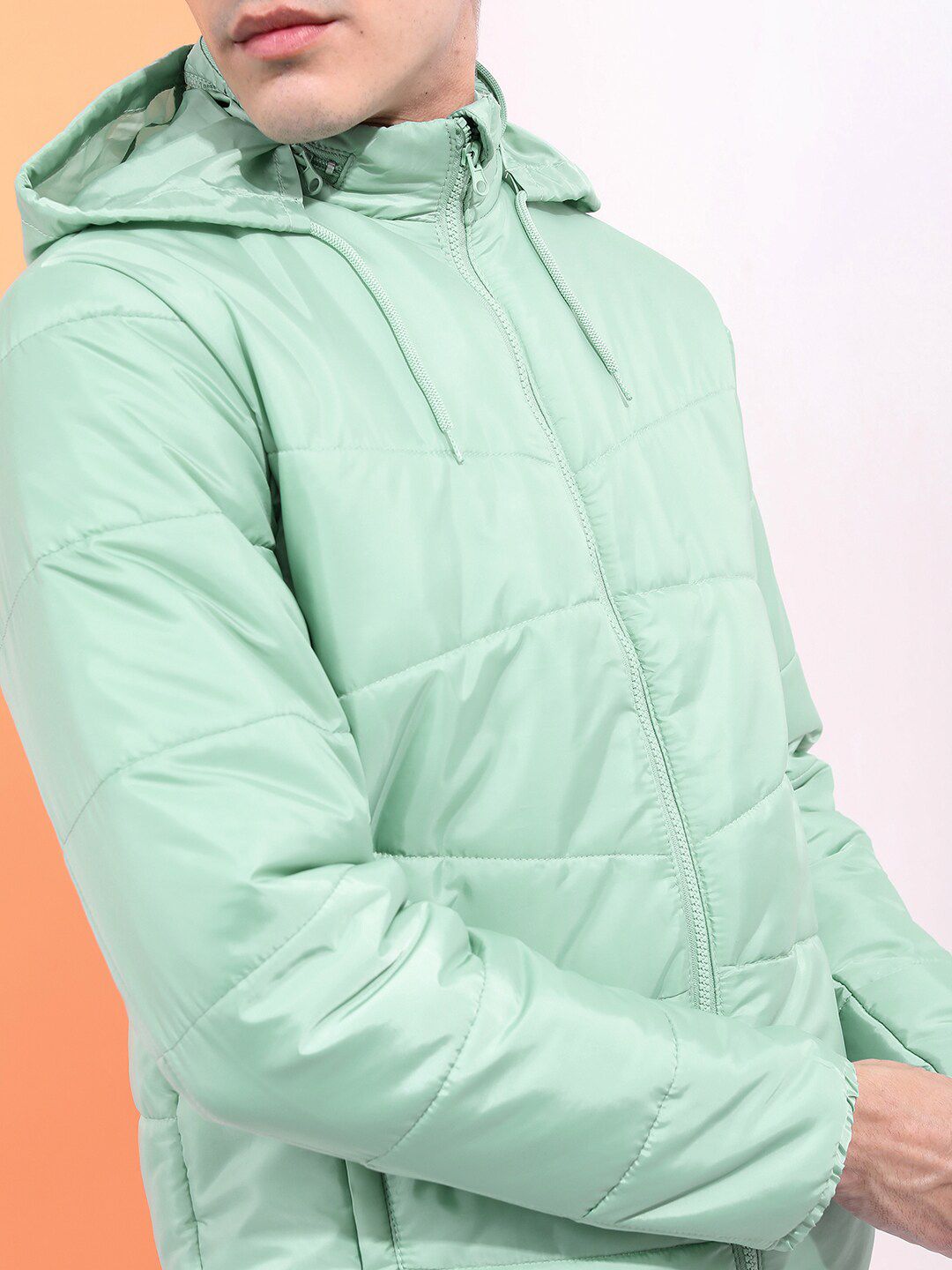 HIGHLANDER Men Sea Green Padded Jacket