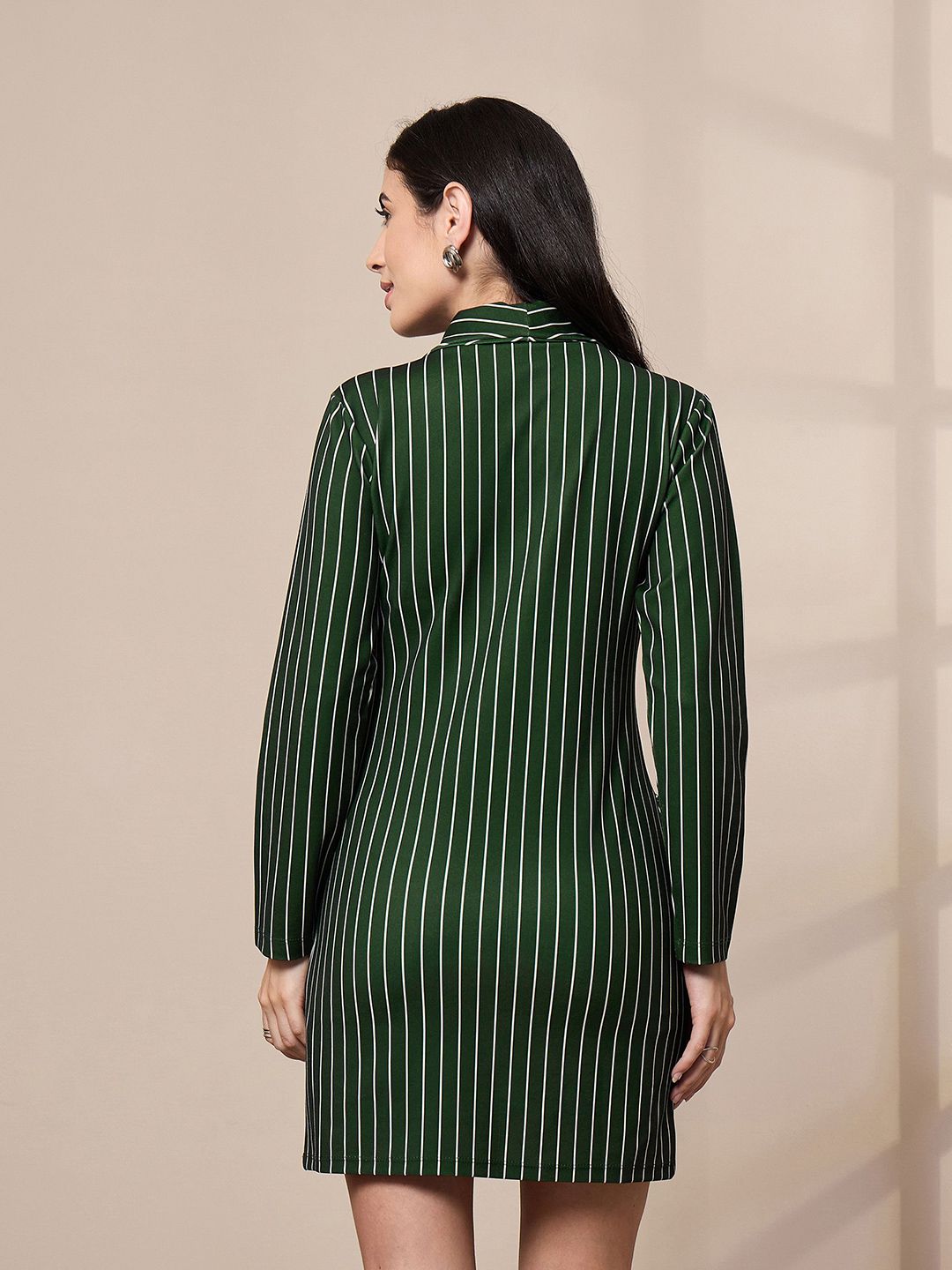 SASSAFRAS worklyf Striped Formal Mini Dress