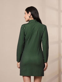 SASSAFRAS worklyf Striped Formal Mini Dress
