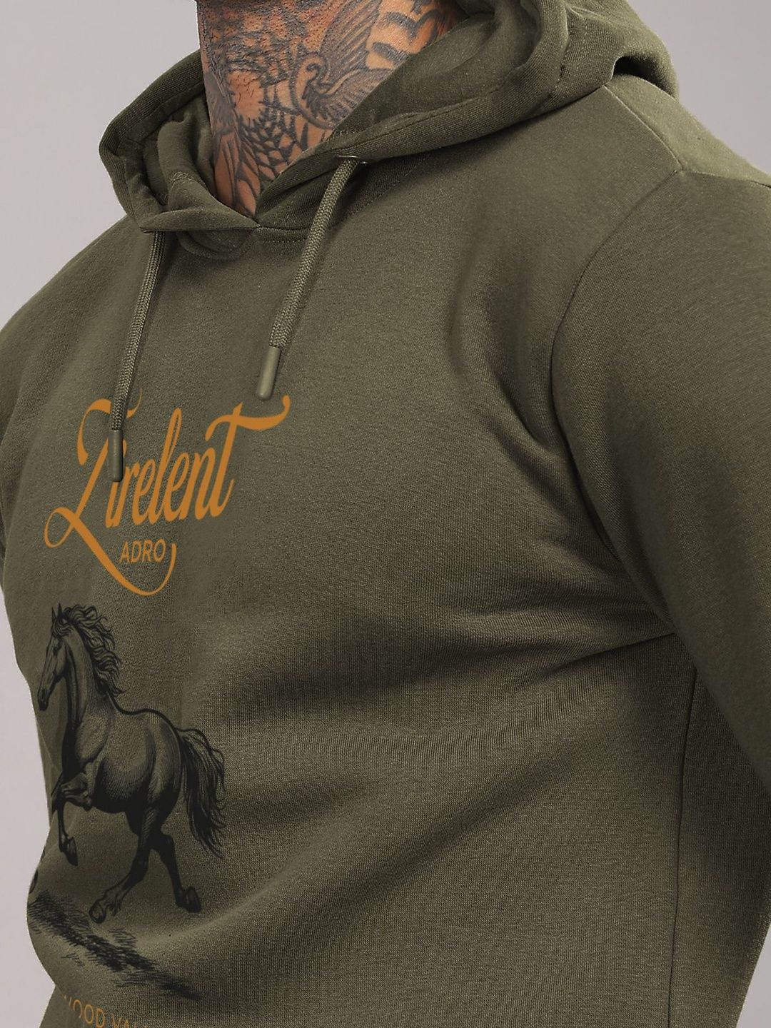 Adro Zirelent Wildwood Valley 320 GSM Fleece Printed Graphic Hoodie