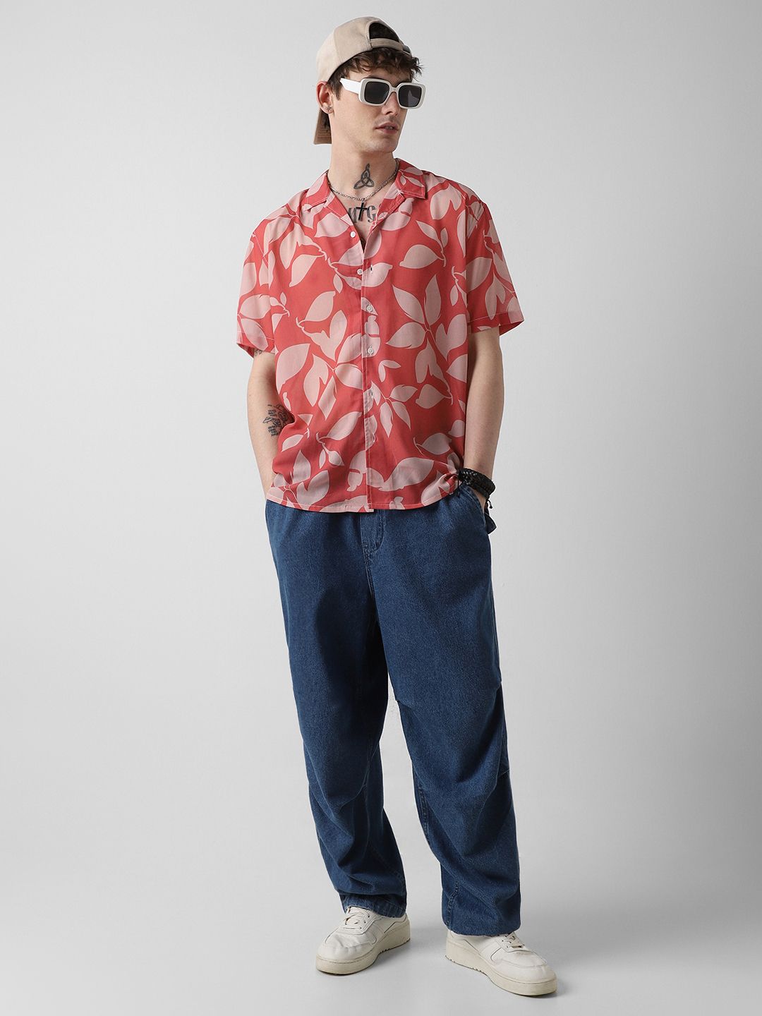 VASTRADO Men Classic Floral Printed Oversized Casual Shirt