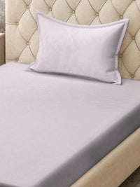 Myntra Elegant Homes Beige 300 TC Single Bedsheet with 1 Pillow Covers
