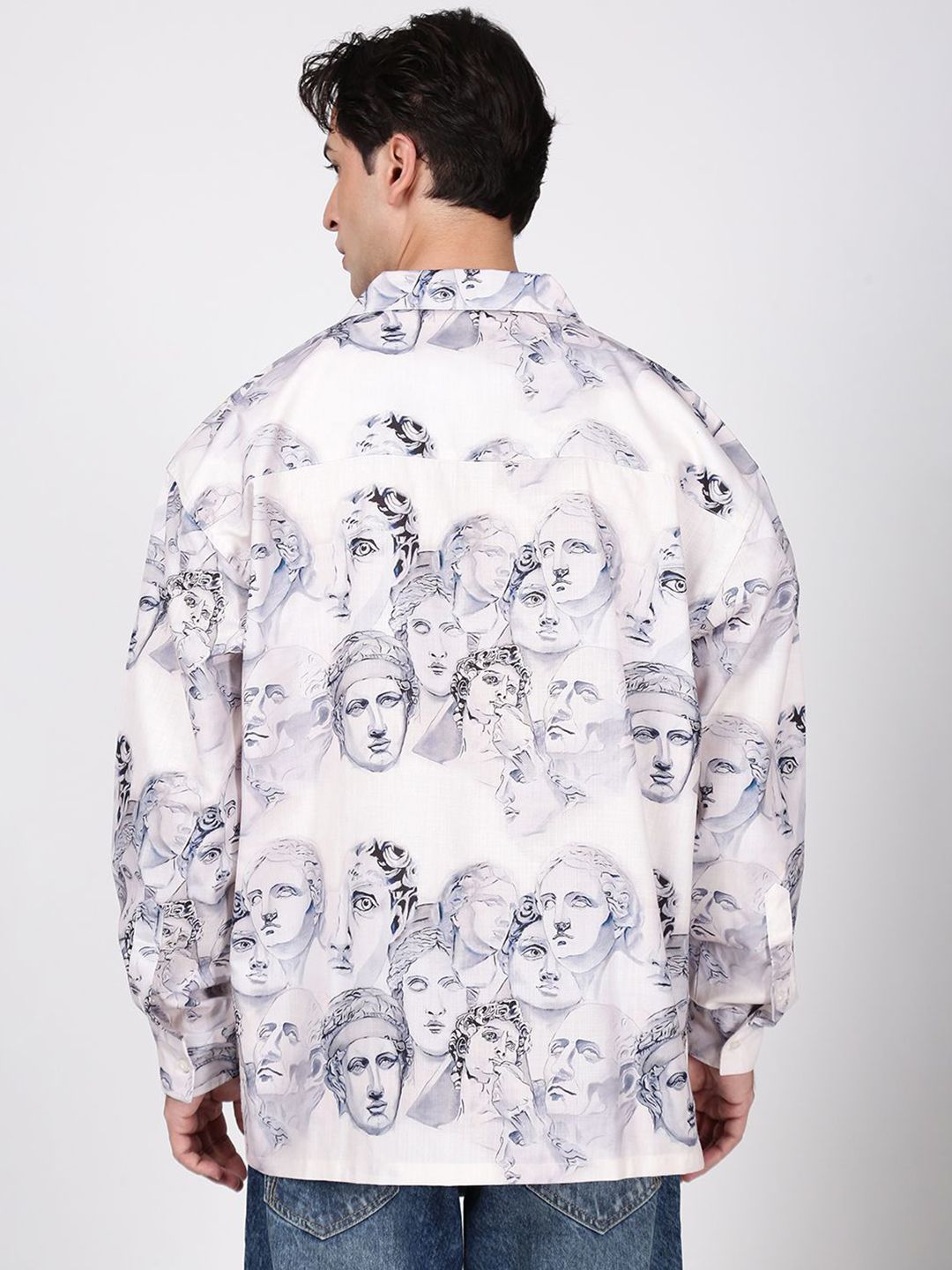 Bene Kleed Printed Oversize Casual Shirt