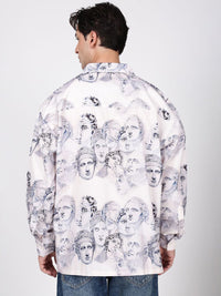 Bene Kleed Printed Oversize Casual Shirt
