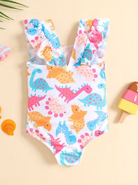 YK Girls Abstract Printed Round Neck Bodysuit
