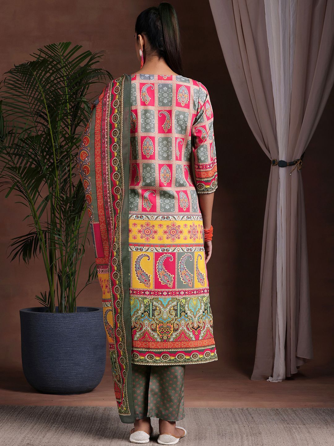 Libas Ethnic Motifs Printed Kurta with Trousers & Dupatta