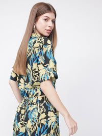 DressBerry Floral Daze Retro Boxy Crop Shirt