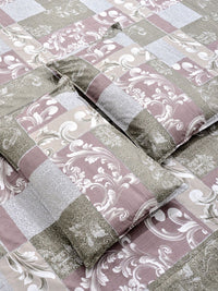 Myntra Elegant Homes Multicoloured Floral 300 TC King Bedsheet with 2 Pillow Covers