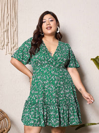 Berrylush Curve Floral Print A-Line Dress