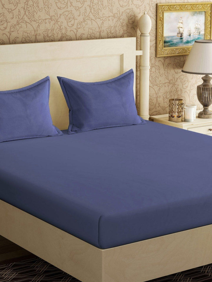 Myntra Elegant Homes Biru 300 TC Set Cadar King 2.50 m x 2.25 m