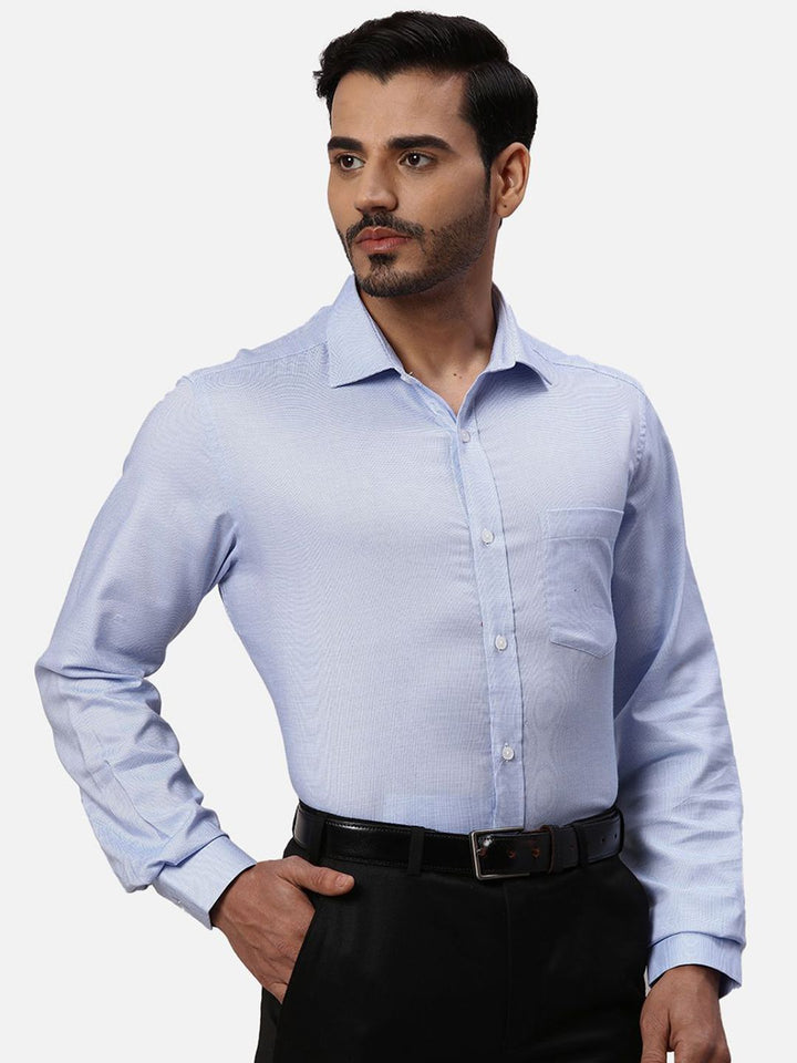 Park Avenue Men Spread Collar Textured Cotton Formal Shirt