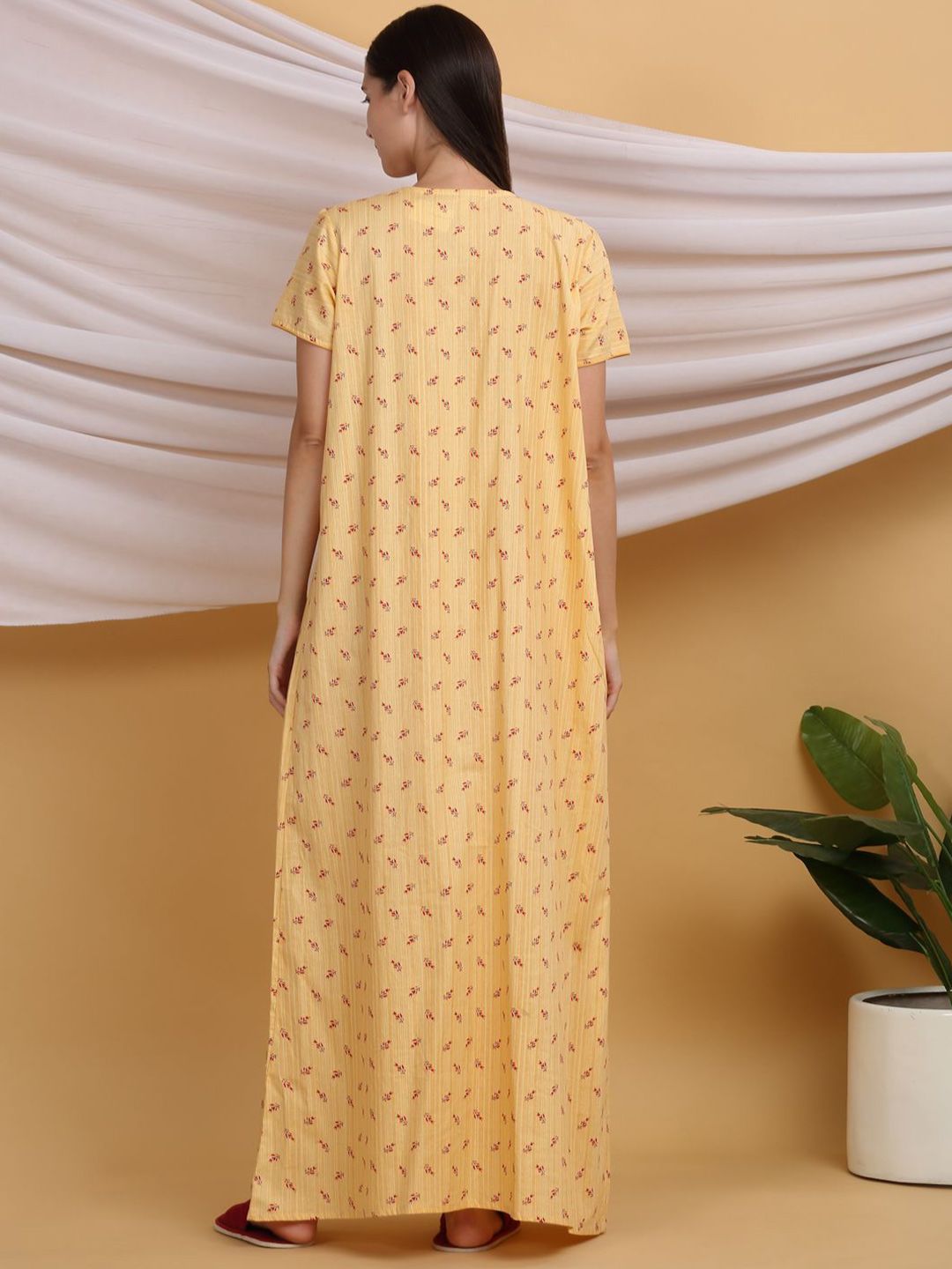 Sweet Dreams Printed Pure Cotton Maxi Nightdress