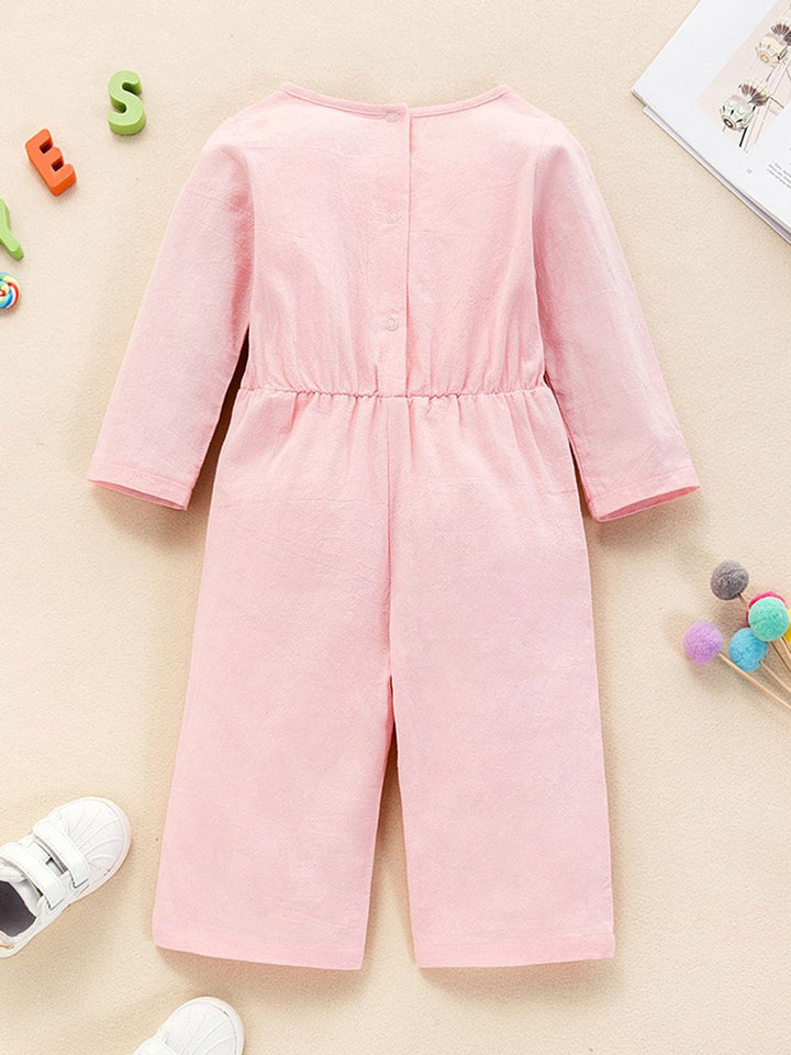 YK Girls Solid Basic Jumpsuit