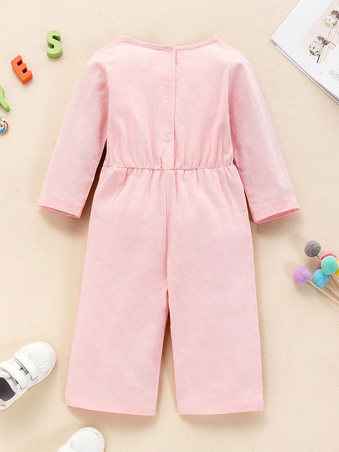 YK Girls Solid Basic Jumpsuit