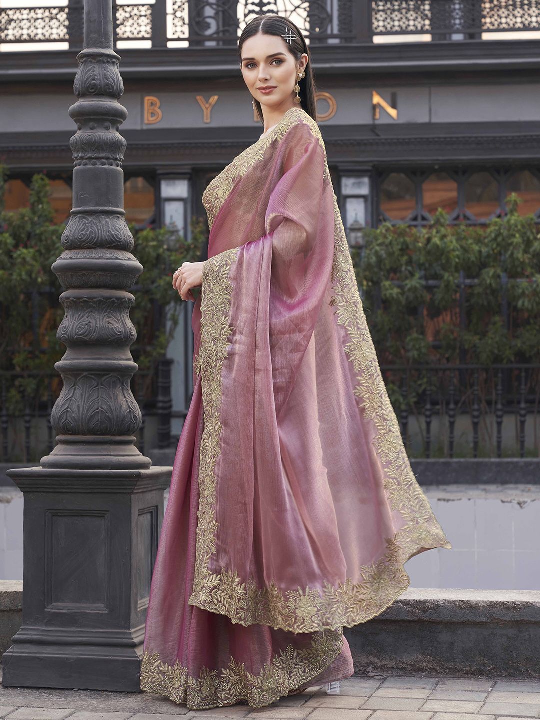 Tikhi Imli Embroidered Saree