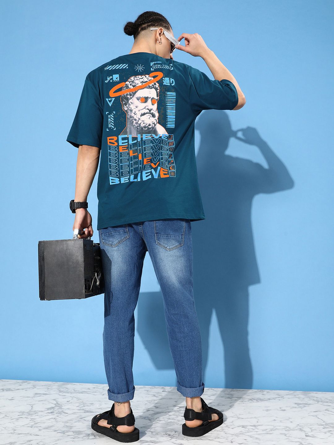 Difference of Opinion Printed Pure Cotton Oversized T-shirt