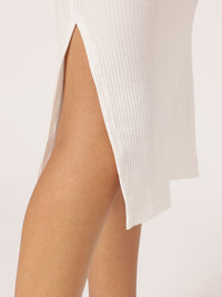 DressBerry Allure & Comfort Side Slit Ribbed Sheath Midi Dress