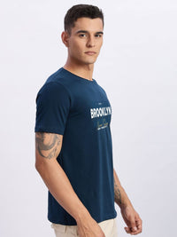 ADRO Typography Printed Round Neck Cotton T-shirt