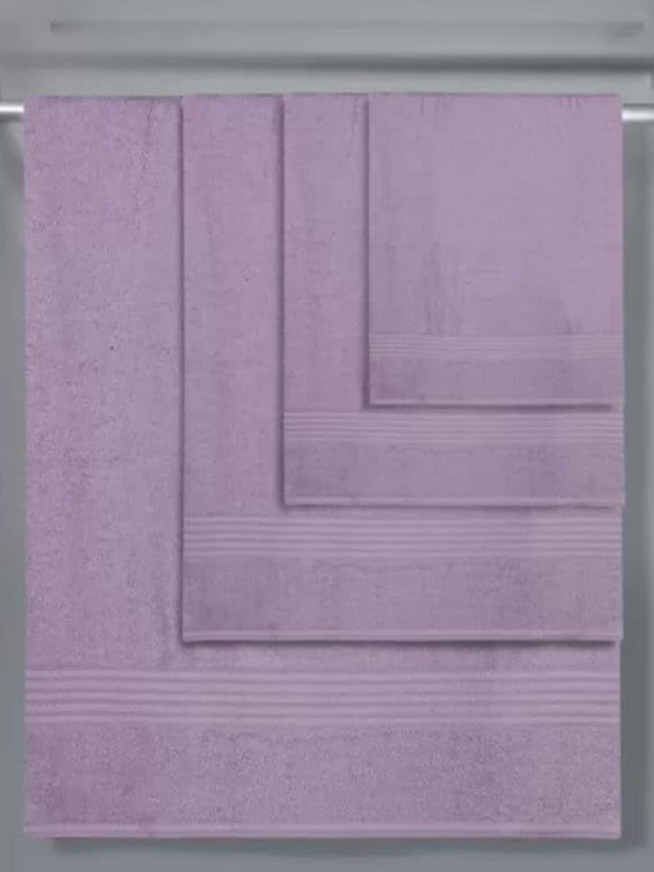 BOMBAY DYEING Lavender 4 Pieces Pure Cotton 450 GSM Towel Set