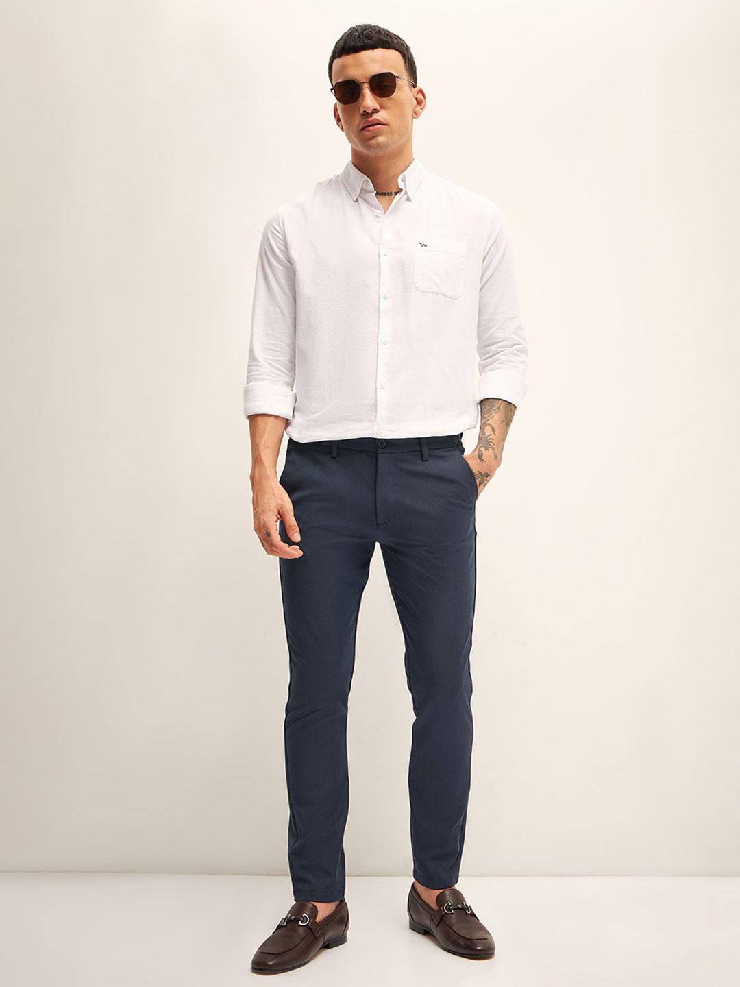 THE BEAR HOUSE Men Slim Fit Trousers