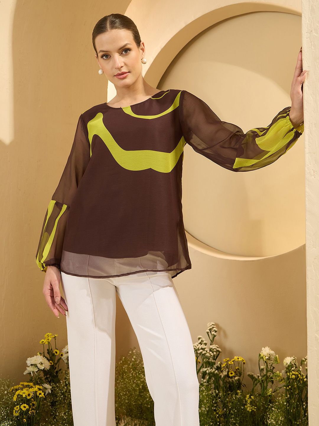 Antheaa Women Round Neck Top