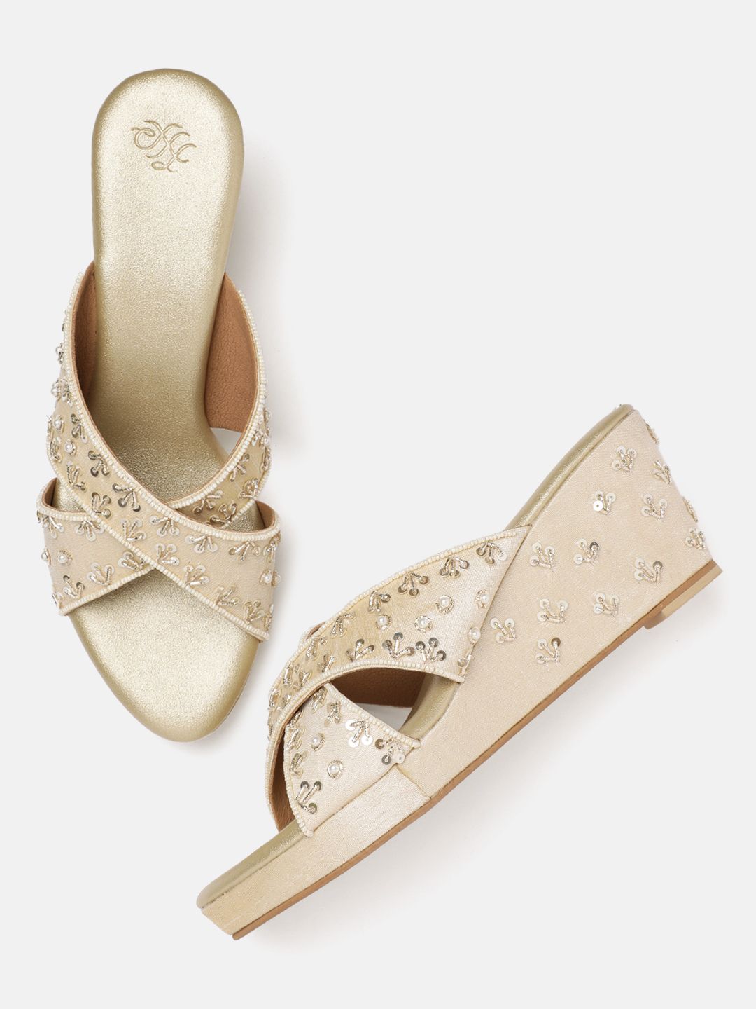 House of Pataudi Embellished  Wedges