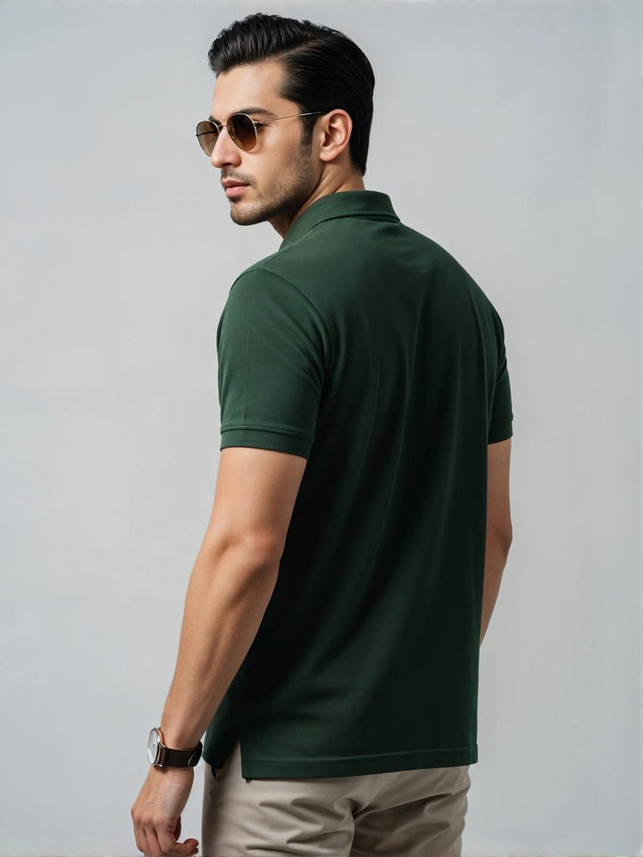 ADRO Men Green Cotton Tshirts