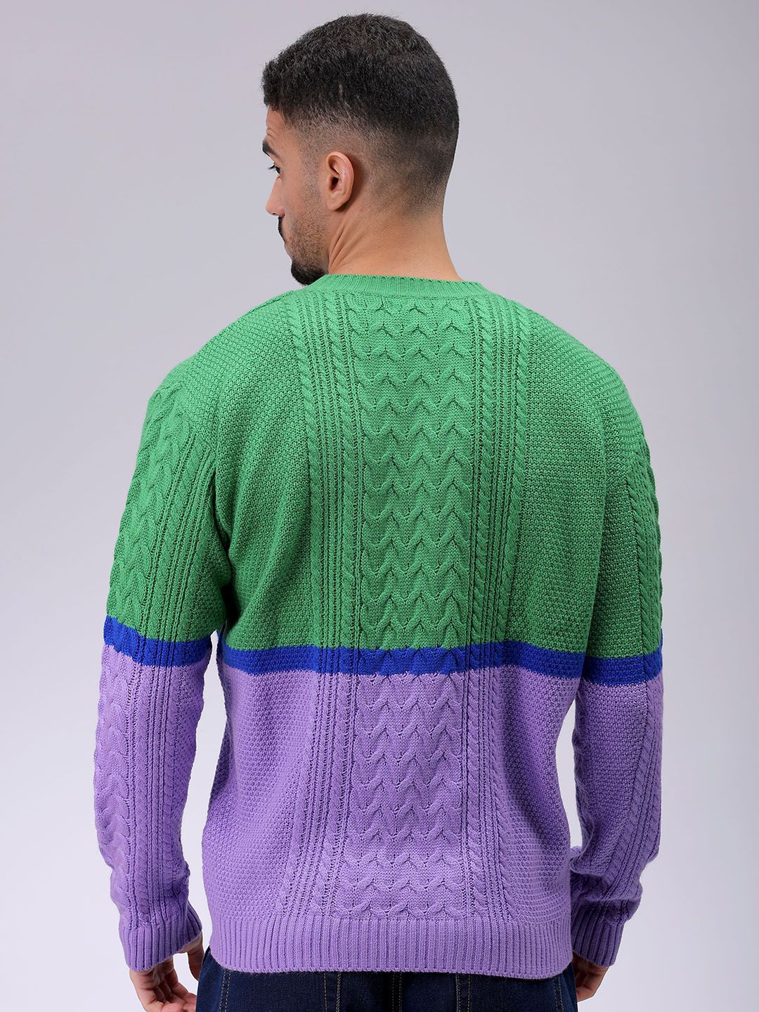 The Indian Garage Co Men Self Design Pullover