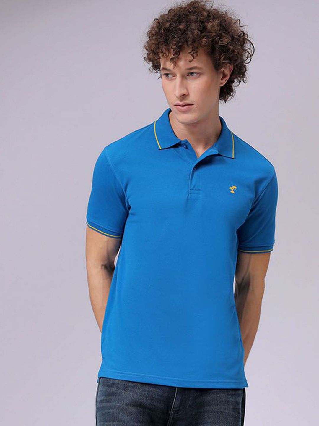 The Indian Garage Co Men Polo Collar T-shirt