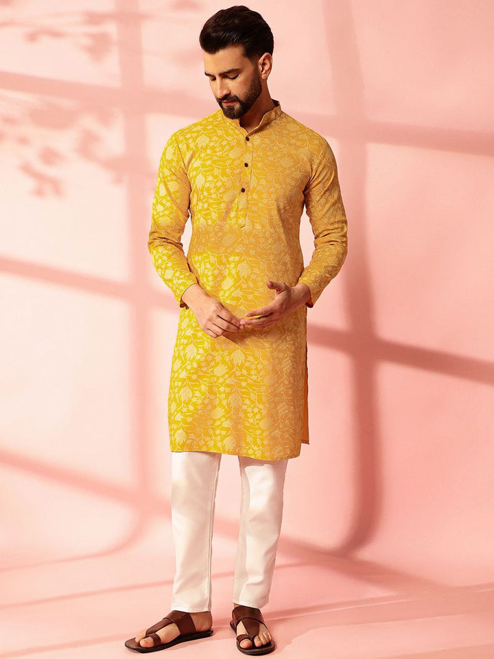 Anouk Men Floral Printed Regular Kurta with Pyjamas