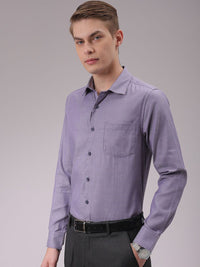 The Indian Garage Co. X Luxe Men Cutaway Collar Solid Slim Fit Formal Shirt