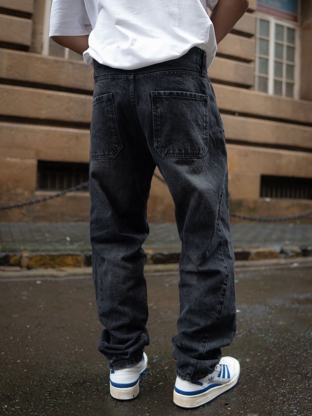 Powerlook Men Mid-Rise Baggy Fit Denim Jeans