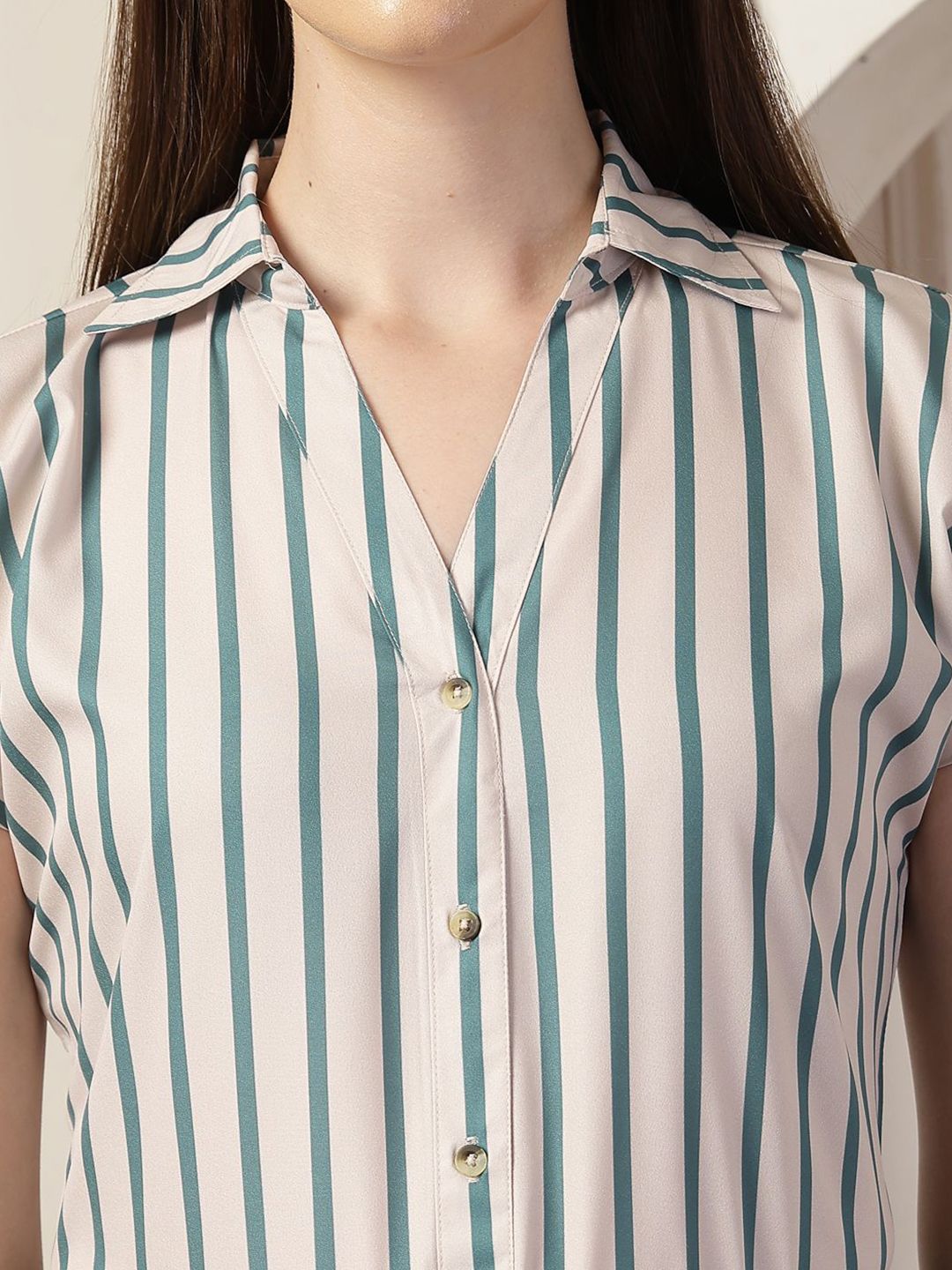 Style Quotient Women Smart Opaque Striped Formal Shirt