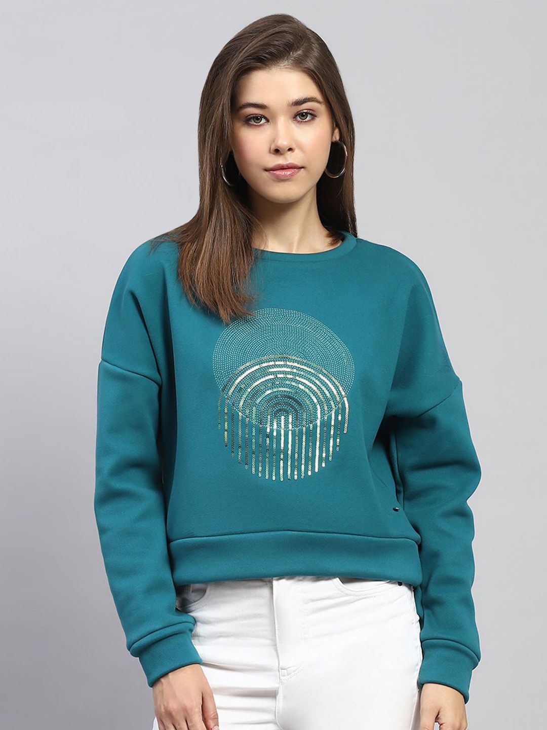 Monte Carlo Women Graphic Embellished Sweatshirt