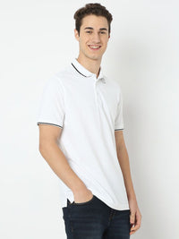 SPYKAR Men Solid Polo Collar Cotton T-shirt