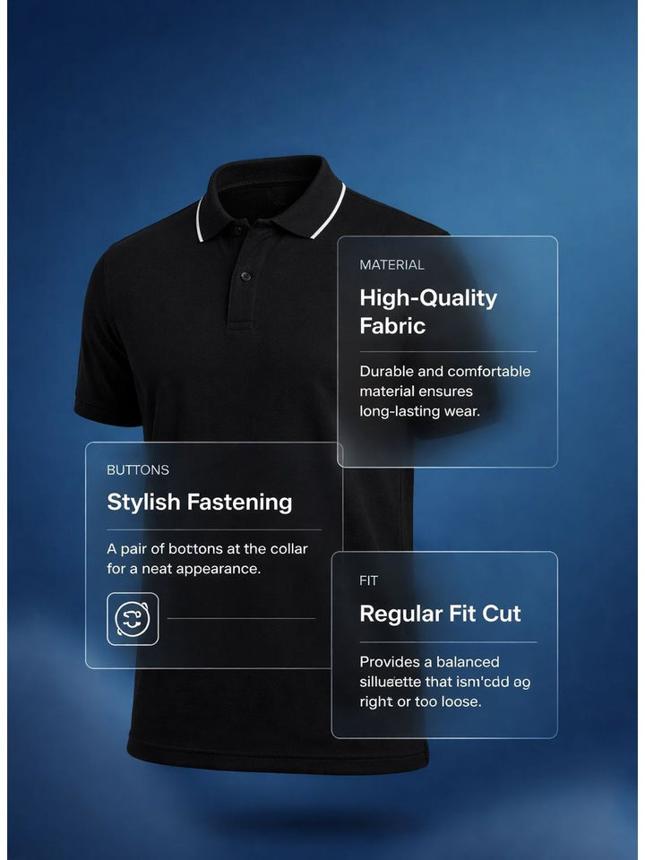 ADRO Men Polo Collar T-shirt