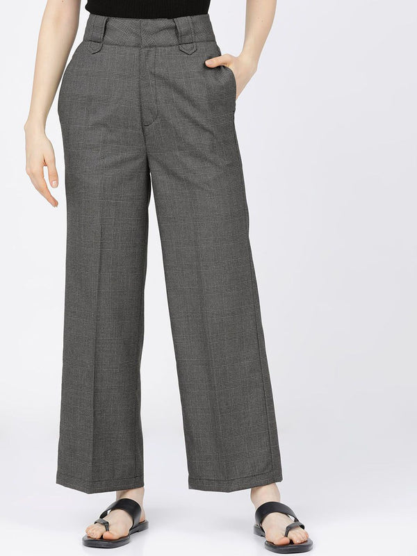 Tokyo Talkies Women Flared High-Rise Trousers