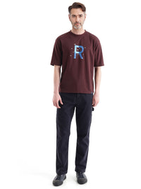 RARE RABBIT Men Graphic Printed Round Neck Cotton Oversized T-shirt