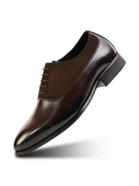 Monkstory Glossy-Suede Oxford Hybrid Lace-Ups - Brown