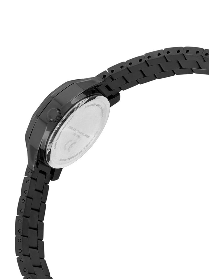 Sambungan Perancis Wanita Bercetak Dial & Tali Keluli Tahan Karat Analog Watch - FCH2BM