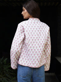 Jaket Quilted Bunga Wanita House of Chikankari