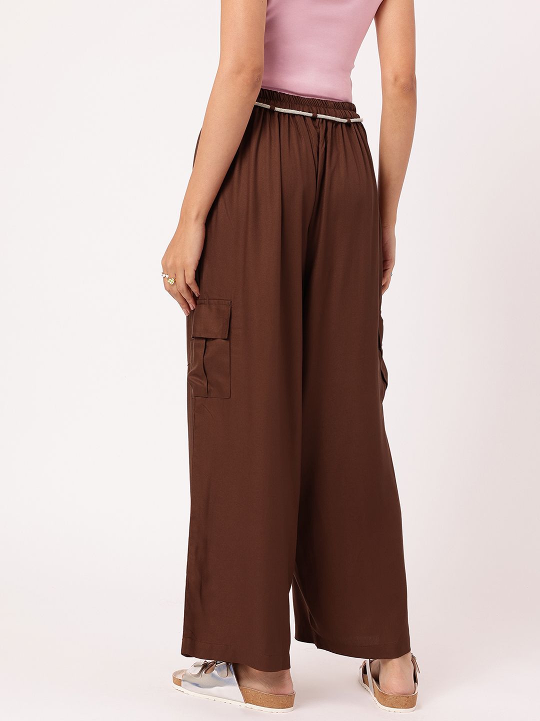 DressBerry Women Eclectic Essentials Belted Cargo Trousers