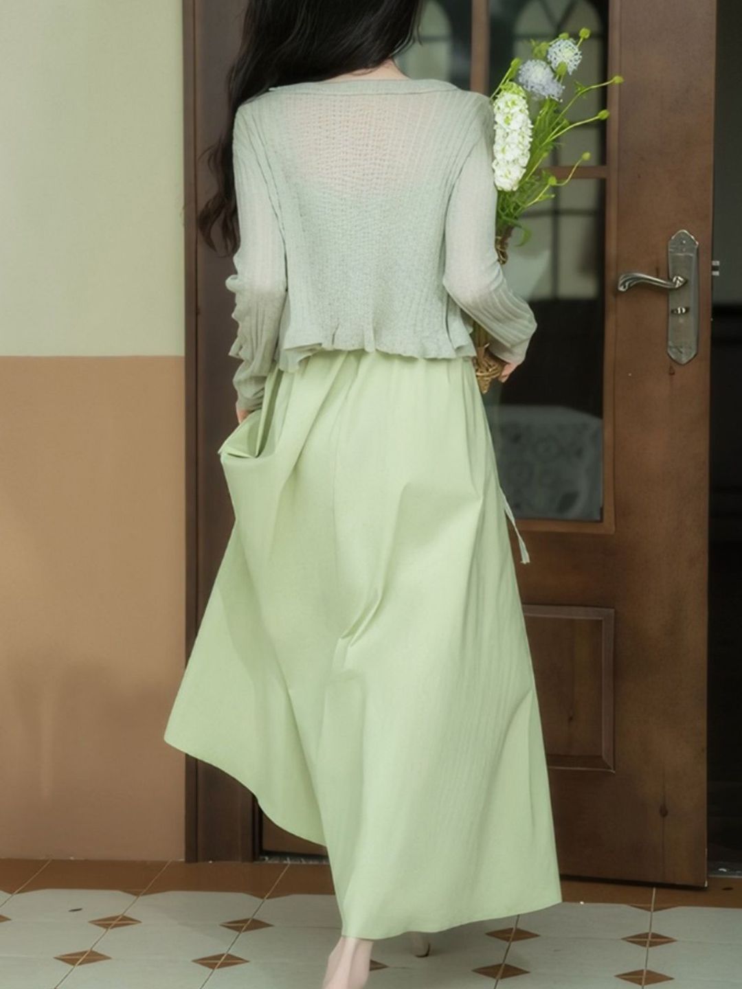 DressBerry Shoulder Straps Fit & Flare Maxi Dress