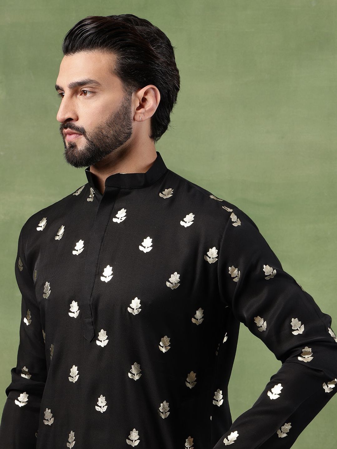 SOJANYA Men Floral Printed Kurta