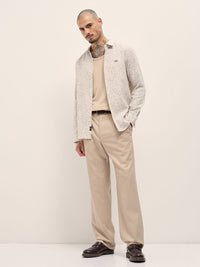 THE BEAR HOUSE Men Slim Fit Abstract Printed Spread Collar Casual Shirt