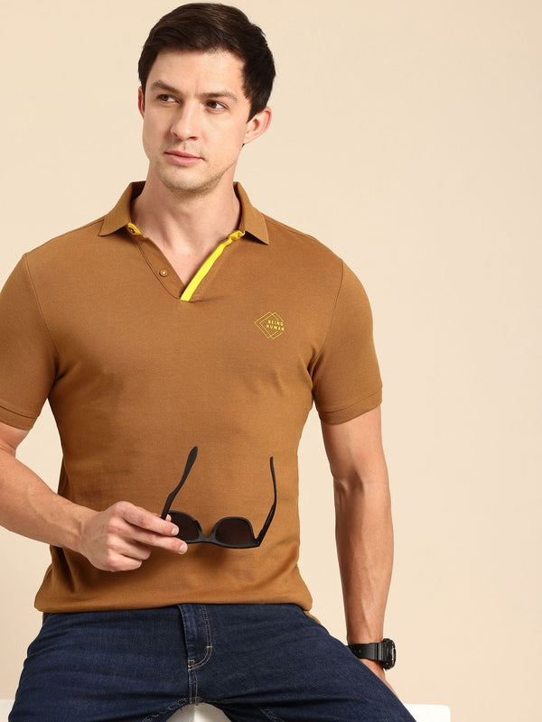 Being Human Polo Collar Pure Cotton T-shirt