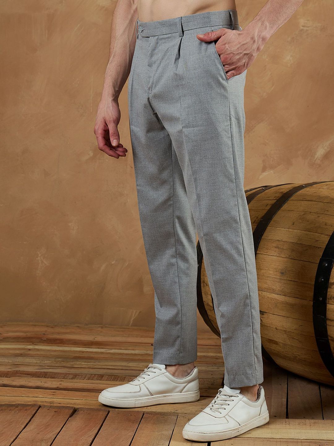 DENNISON Men Smart Tapered Fit Trousers