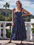 all about you Polka Dot Print Fit & Flare Maxi Dress