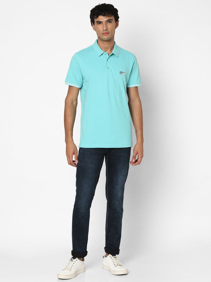 SPYKAR Polo Collar Pure Cotton T-Shirt